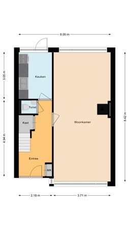 Floorplan - Oranjeplantsoen 9, 2411 XA Bodegraven